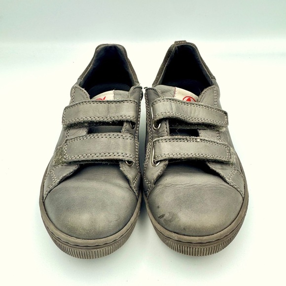 Naturino Sz 31 Dark Grey Boys Leather/Suede Sneakers Velcro Closure, gently used - Picture 3 of 8